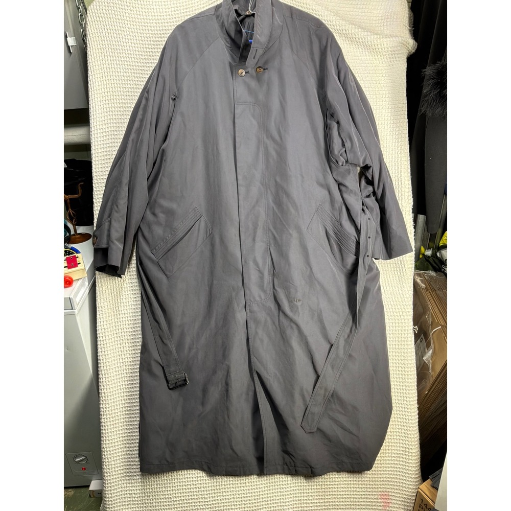 Vintage Mens Kenneth Barnard Ltd Trench Coat 52 Long Gray